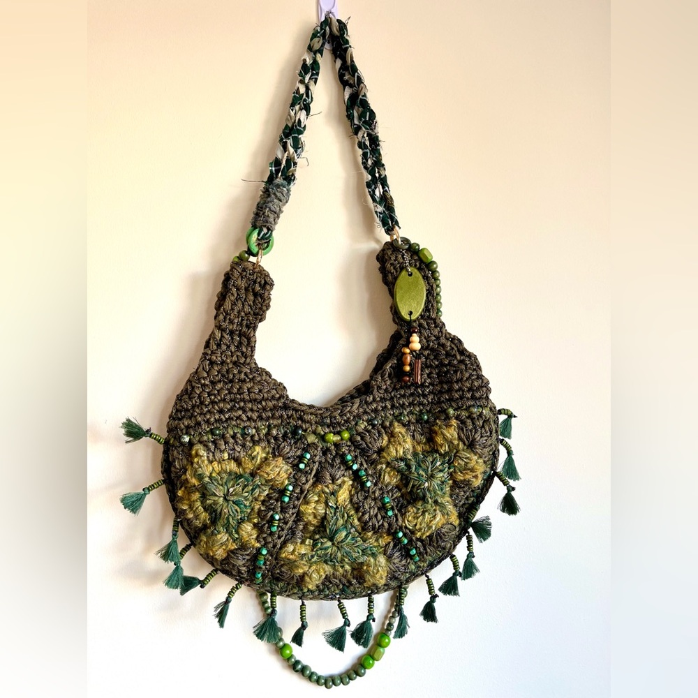 Hand made Crochet Boho Tote Bag - Picture 3 of 16